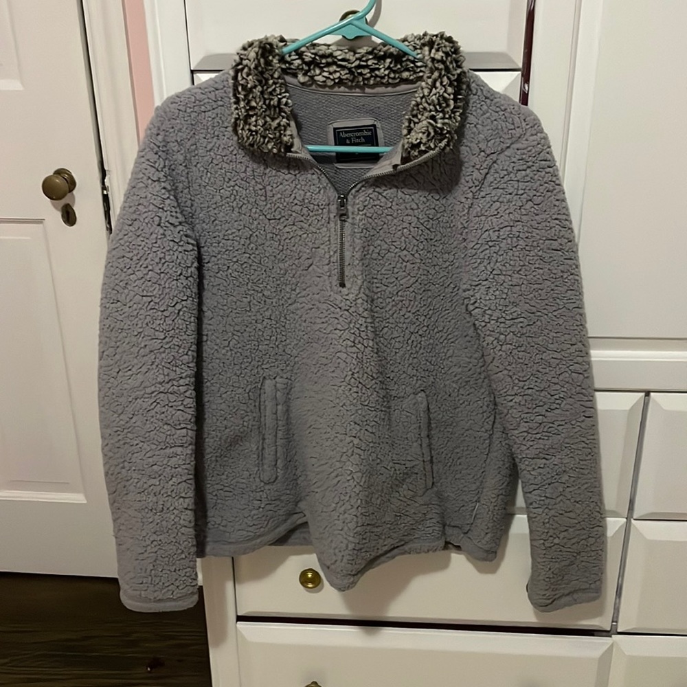 Womens Abercrombie Sherpa quarter zip